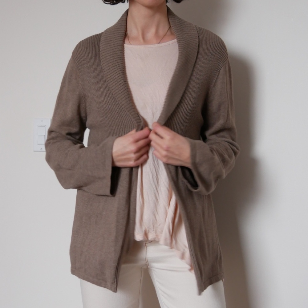 Brown cotton cardigan